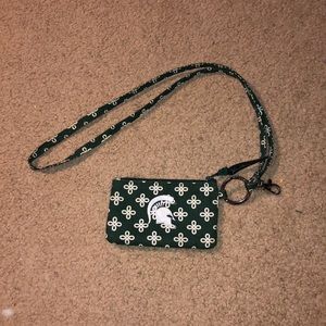 michigan state lanyard id pouch!